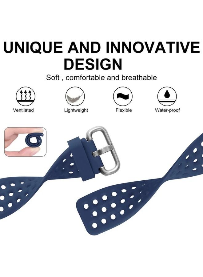 Burgundy Silicone Band Compatible With Fitbit Versa Versa 2 Versa Lite Sport Wristband Size S - Image 5